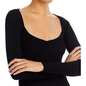 Brand new with tags size small Aqua ribbed sweetheart neck top